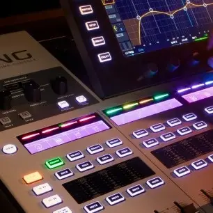Professional digital audio mixing console for live sound and event production